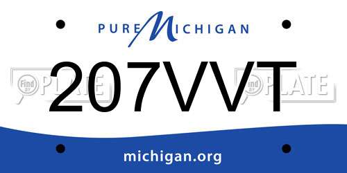 207VVT Michigan License Plate