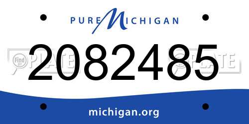 2082485 Michigan License Plate