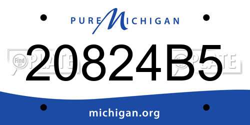 20824B5 Michigan License Plate