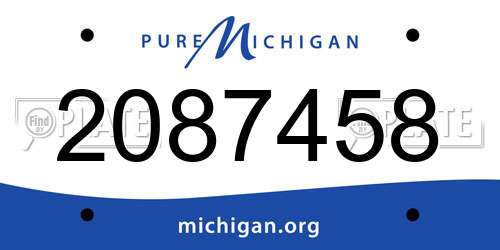 2087458 Michigan License Plate