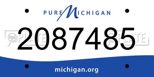 2087485 Michigan License Plate