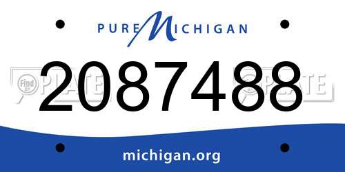 2087488 Michigan License Plate