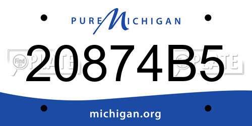 20874B5 Michigan License Plate