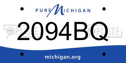 2094BQ Michigan License Plate