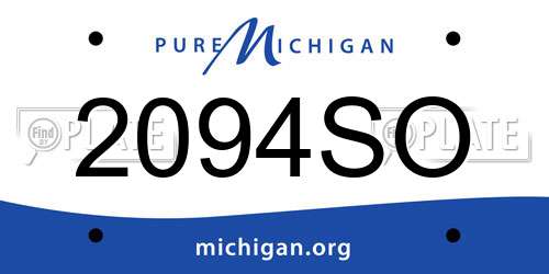 2094SO Michigan License Plate