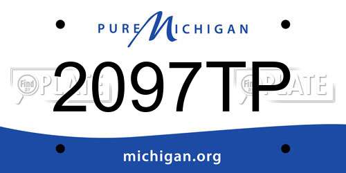 2097TP Michigan License Plate