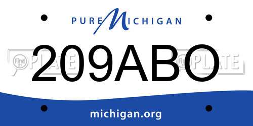 209ABO Michigan License Plate