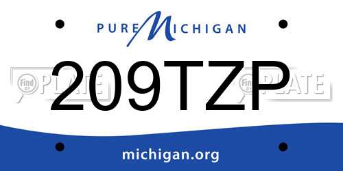 209TZP Michigan License Plate