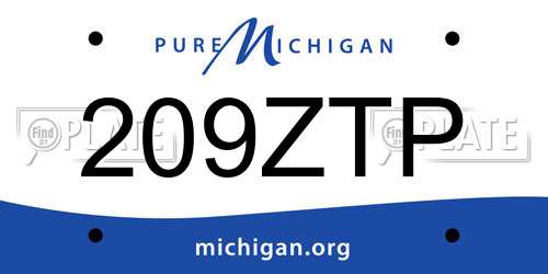 209ZTP Michigan License Plate