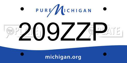 209ZZP Michigan License Plate