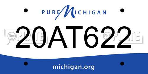 20AT622 Michigan License Plate