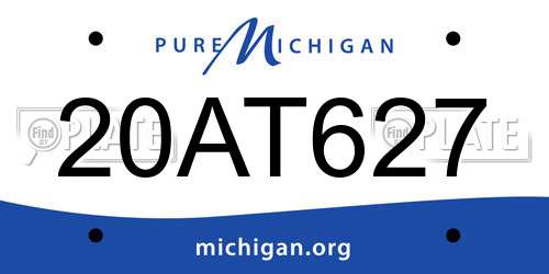 20AT627 Michigan License Plate