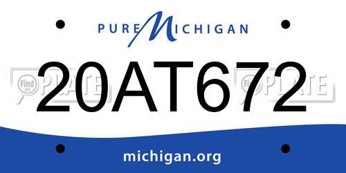 20AT672 Michigan License Plate