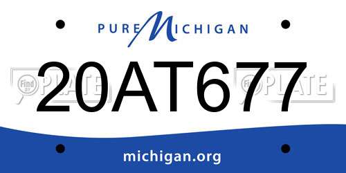 20AT677 Michigan License Plate