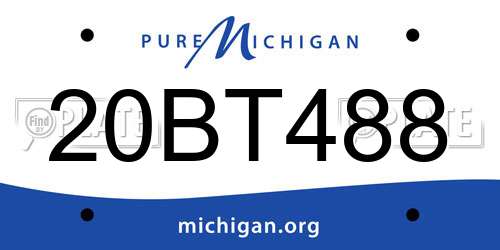 20BT488 Michigan License Plate