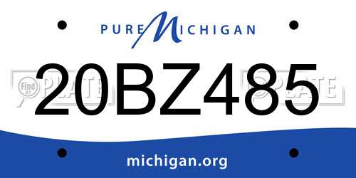 20BZ485 Michigan License Plate