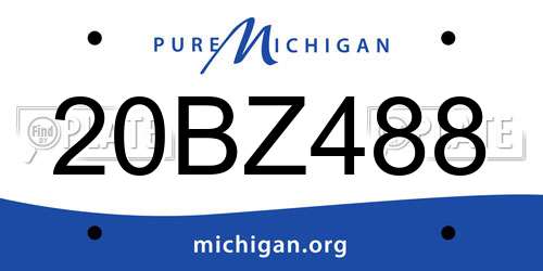20BZ488 Michigan License Plate