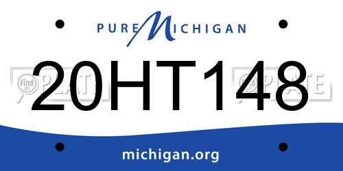 20HT148 Michigan License Plate