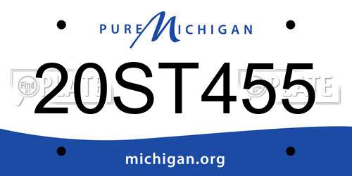 20ST455 Michigan License Plate