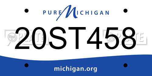 20ST458 Michigan License Plate