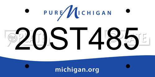20ST485 Michigan License Plate