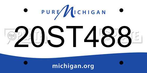 20ST488 Michigan License Plate