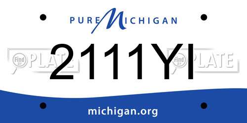 2111YI Michigan License Plate
