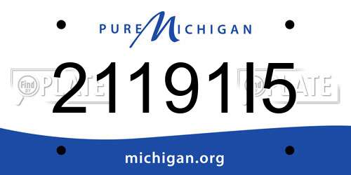 21191I5 Michigan License Plate
