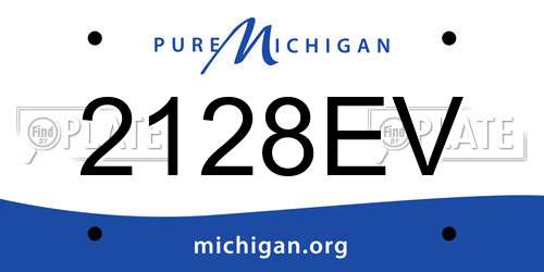 2128EV Michigan License Plate