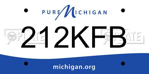 212KFB Michigan License Plate