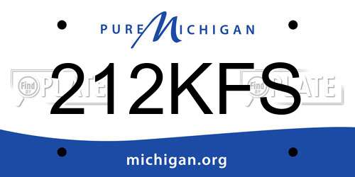 212KFS Michigan License Plate