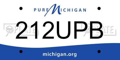 212UPB Michigan License Plate