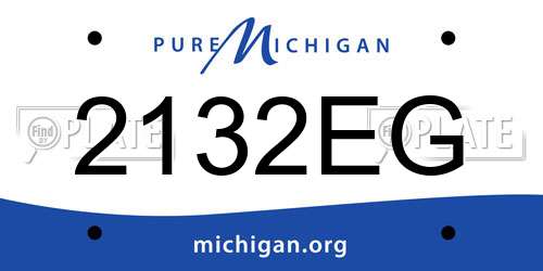 2132EG Michigan License Plate