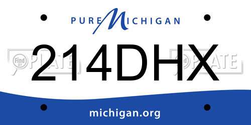 214DHX Michigan License Plate