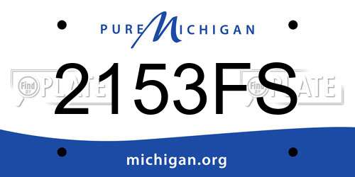 2153FS Michigan License Plate