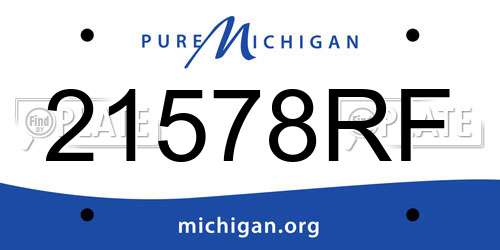 21578RF Michigan License Plate