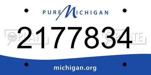 2177834 Michigan License Plate