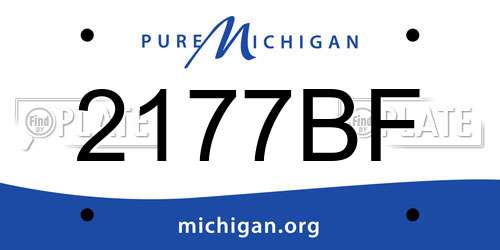 2177BF Michigan License Plate