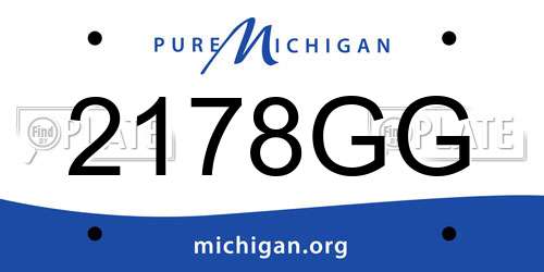 2178GG Michigan License Plate