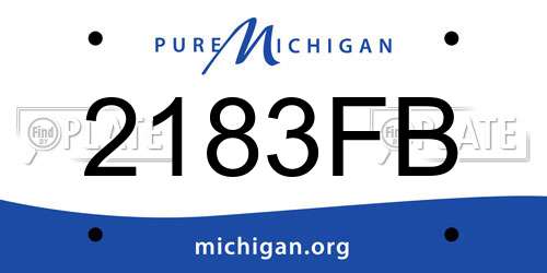 2183FB Michigan License Plate