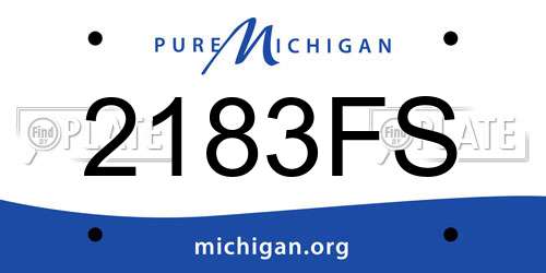 2183FS Michigan License Plate