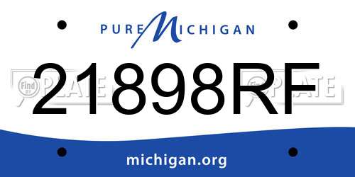 21898RF Michigan License Plate