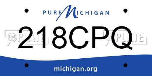 218CPQ Michigan License Plate