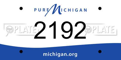 2192 Michigan License Plate