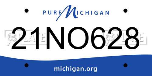 21NO628 Michigan License Plate