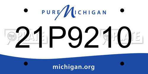 21P9210 Michigan License Plate