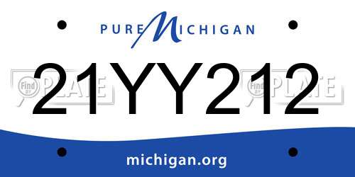21YY212 Michigan License Plate