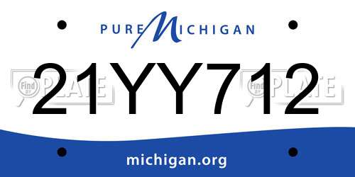 21YY712 Michigan License Plate