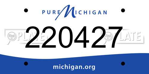 220427 Michigan License Plate