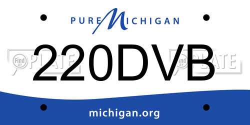 220DVB Michigan License Plate